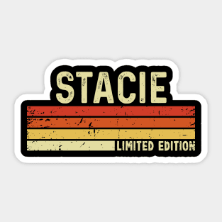 Stacie Name Vintage Retro Limited Edition Gift Sticker